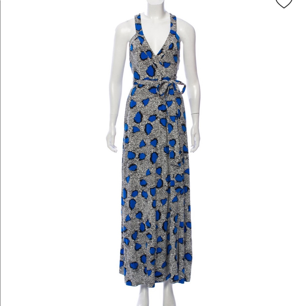 Authentic DVF wrap maxi dress